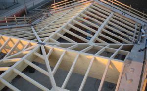 tetto in legno sezione
