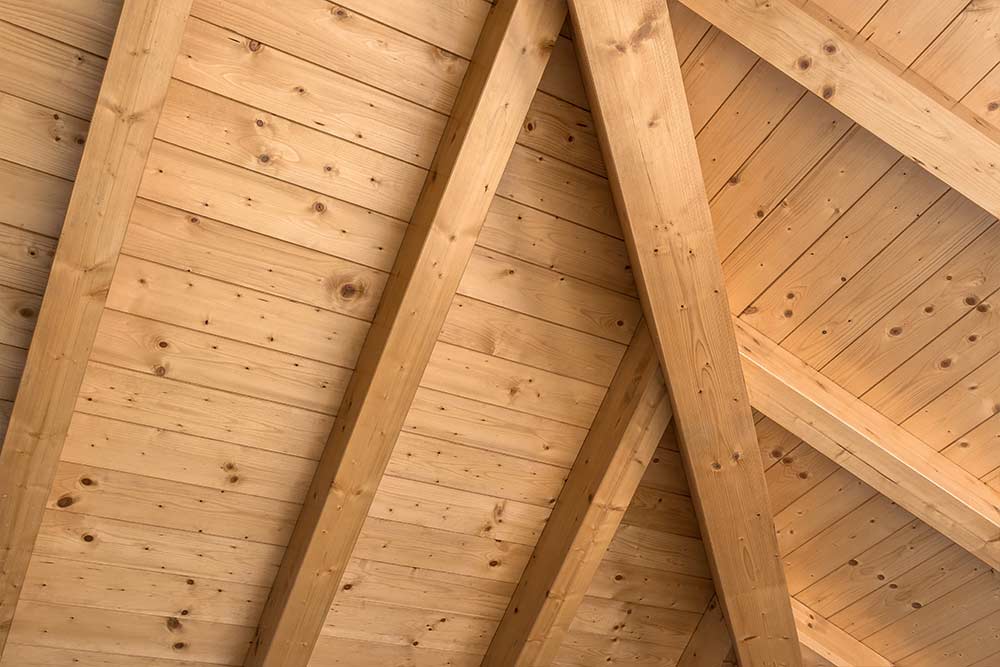 casa con tetto legno
