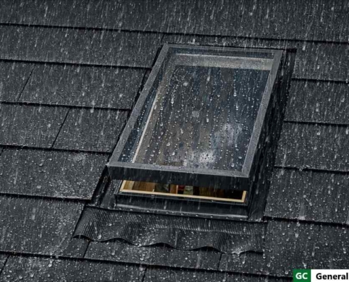Lucernario Velux installato su tetto a falda in mansarda abitata in Lombardia